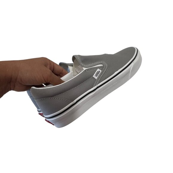 Vans Mens Unisex Classic Slip-On Sneakers Gray Size 8 Women SZ 9.5 - Picture 3 of 16
